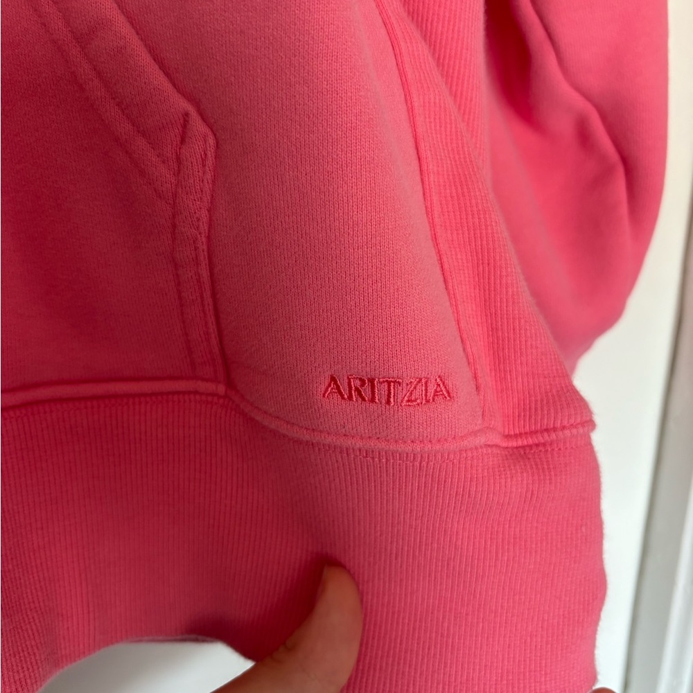 Aritzia Pink Sweatfleece Hoodie - Picture 3 of 4